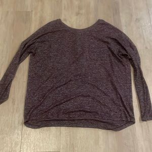 flowy long sleeve purple shirt